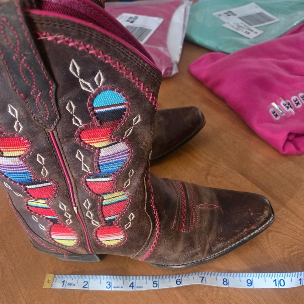 Ariat Desert Diva Leather Western 10023077 Youth Size 5 Colorful Embroidery - Picture 11 of 11